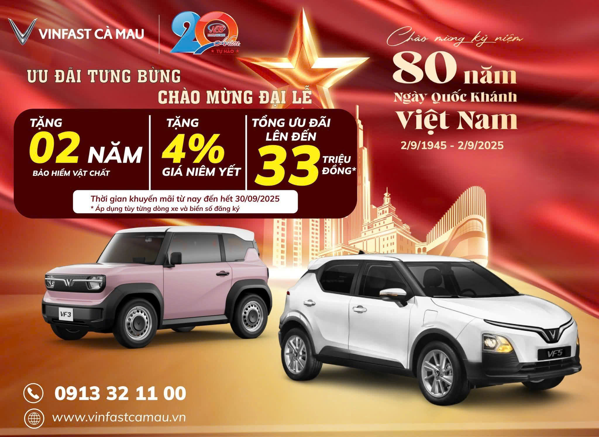 ƯU ĐÃI VINFAST VF3 & VF5 – CƠ HỘI SỞ HỮU XE ĐIỆN XANH VỚI CHI PHÍ TỐI ƯU